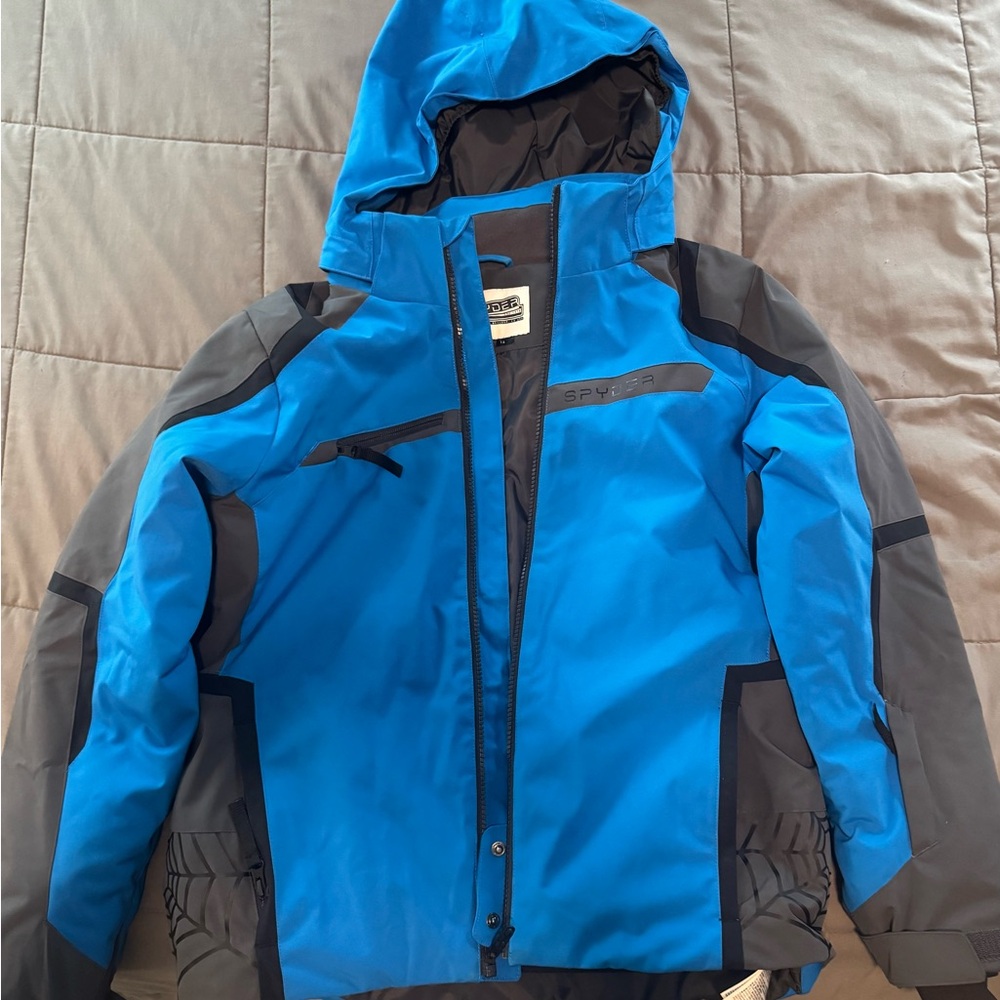 Spyder Blue and Gray Kids Jacket